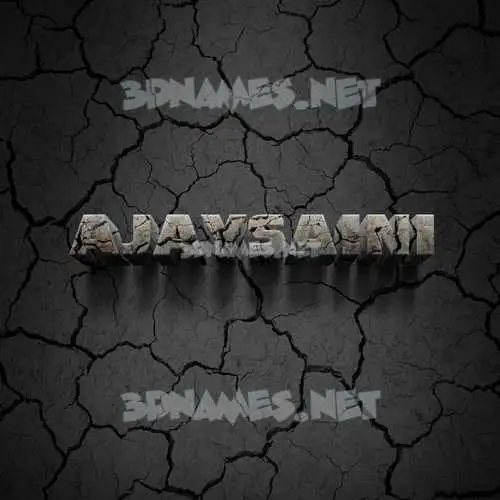 ajaysaini in Cracked Stone style - 3D name wallpaper