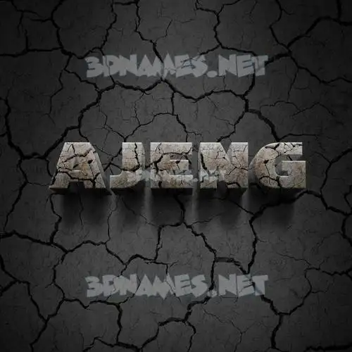 ajeng in Cracked Stone style - 3D name wallpaper