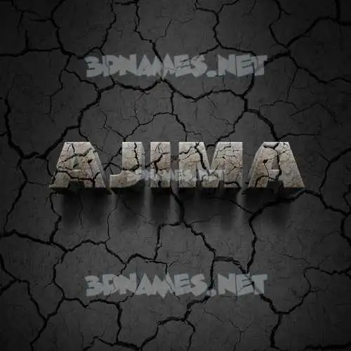 ajima in Cracked Stone style - 3D name wallpaper