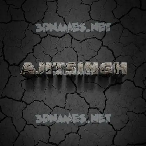 ajitsingh in Cracked Stone style - 3D name wallpaper