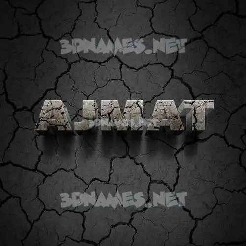 ajmat in Cracked Stone style - 3D name wallpaper