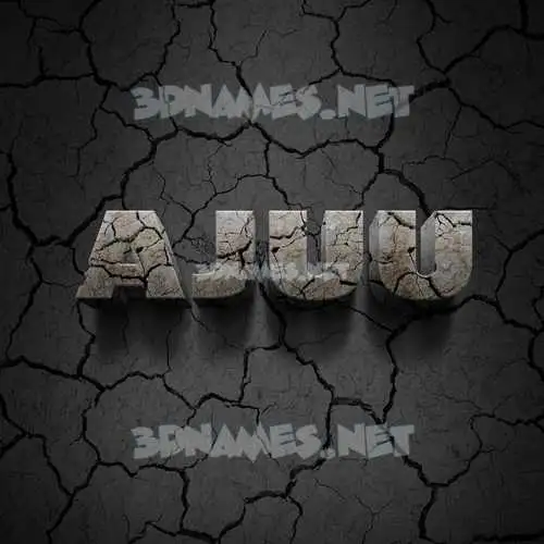ajuu in Cracked Stone style - 3D name wallpaper ajuu in Cracked Stone style - 3D name wallpaper