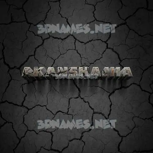 akanshajha in Cracked Stone style - 3D name wallpaper