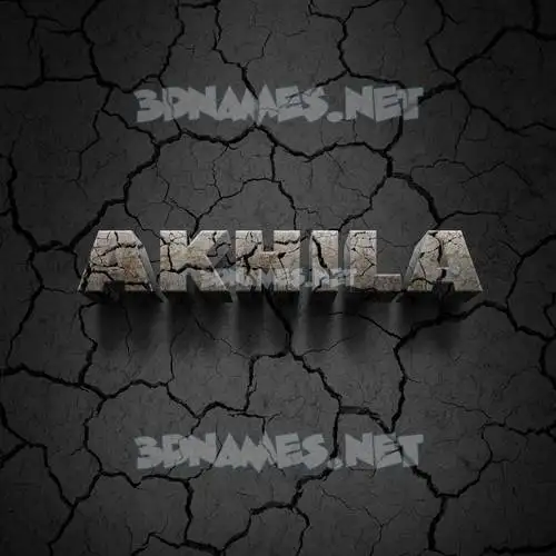 akhila in Cracked Stone style - 3D name wallpaper