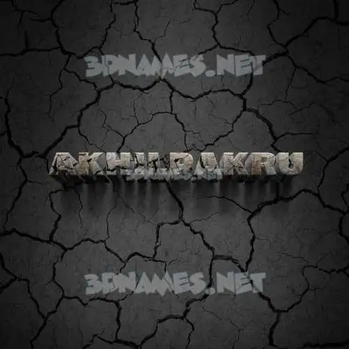 akhilpakru in Cracked Stone style - 3D name wallpaper
