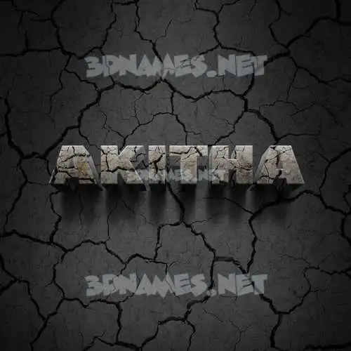 akitha in Cracked Stone style - 3D name wallpaper
