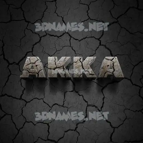 akka in Cracked Stone style - 3D name wallpaper