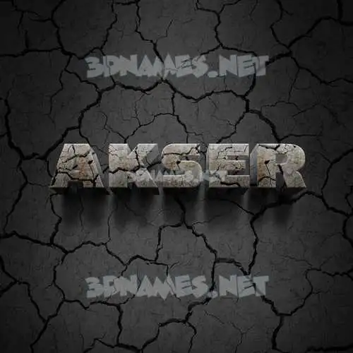 akser in Cracked Stone style - 3D name wallpaper akser in Cracked Stone style - 3D name wallpaper