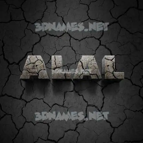 alal in Cracked Stone style - 3D name wallpaper