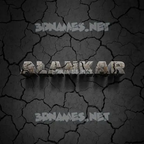 alankar in Cracked Stone style - 3D name wallpaper