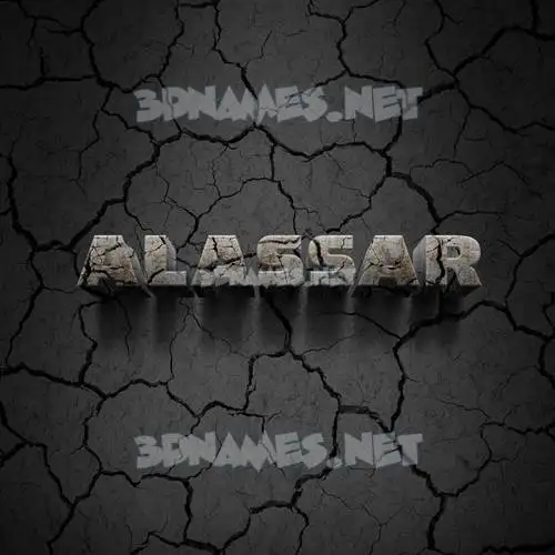 alassar in Cracked Stone style - 3D name wallpaper alassar in Cracked Stone style - 3D name wallpaper