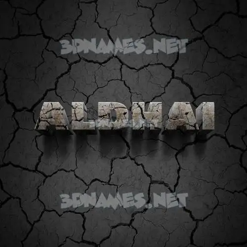 aldhai in Cracked Stone style - 3D name wallpaper