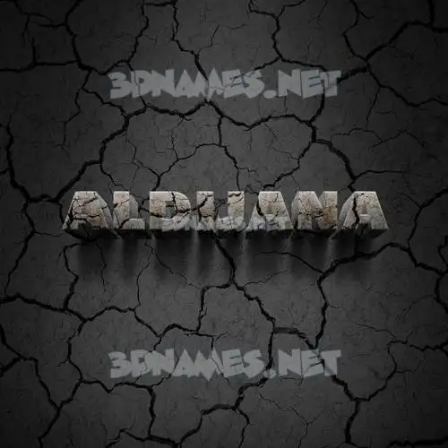 aldijana in Cracked Stone style - 3D name wallpaper