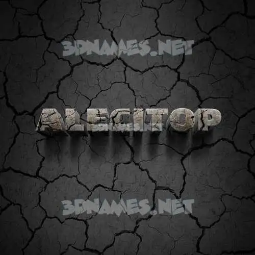 alecitop in Cracked Stone style - 3D name wallpaper alecitop in Cracked Stone style - 3D name wallpaper