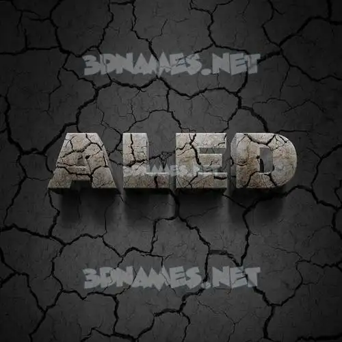 aled in Cracked Stone style - 3D name wallpaper aled in Cracked Stone style - 3D name wallpaper