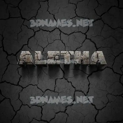 aletha in Cracked Stone style - 3D name wallpaper