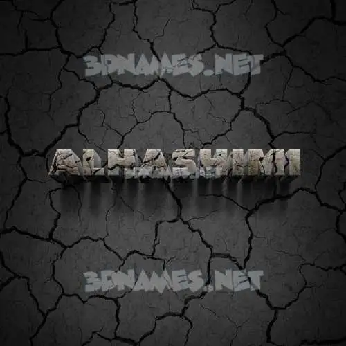 alhashimi in Cracked Stone style - 3D name wallpaper