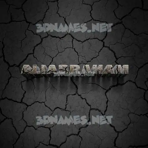 aliabraham in Cracked Stone style - 3D name wallpaper