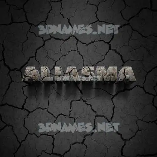 aliasma in Cracked Stone style - 3D name wallpaper