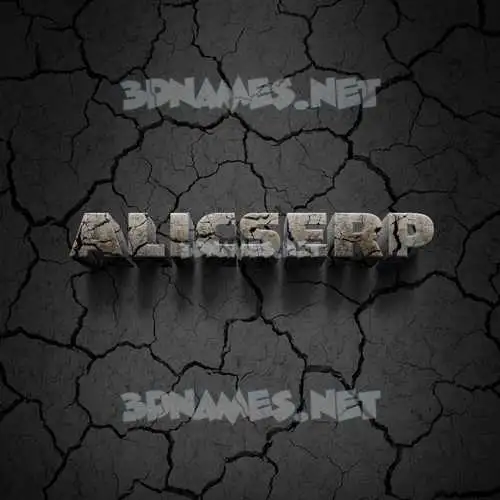 alicserp in Cracked Stone style - 3D name wallpaper alicserp in Cracked Stone style - 3D name wallpaper