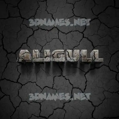 aligull in Cracked Stone style - 3D name wallpaper