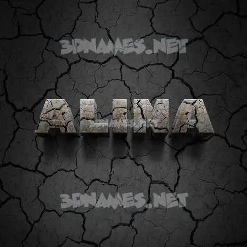 alina in Cracked Stone style - 3D name wallpaper