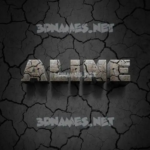 aline in Cracked Stone style - 3D name wallpaper