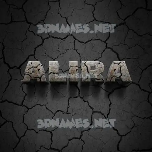 alira in Cracked Stone style - 3D name wallpaper