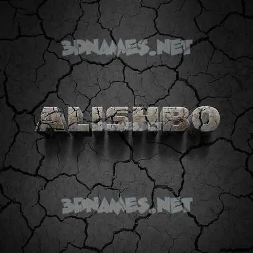 alishbo in Cracked Stone style - 3D name wallpaper alishbo in Cracked Stone style - 3D name wallpaper