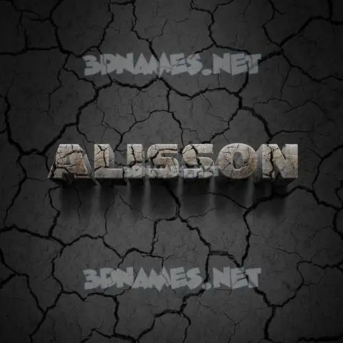 alisson in Cracked Stone style - 3D name wallpaper