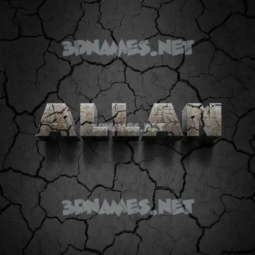 allan in Cracked Stone style - 3D name wallpaper allan in Cracked Stone style - 3D name wallpaper