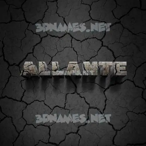 allante in Cracked Stone style - 3D name wallpaper