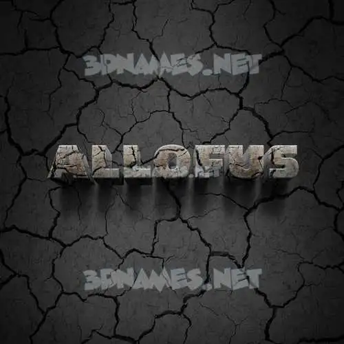 allofus in Cracked Stone style - 3D name wallpaper