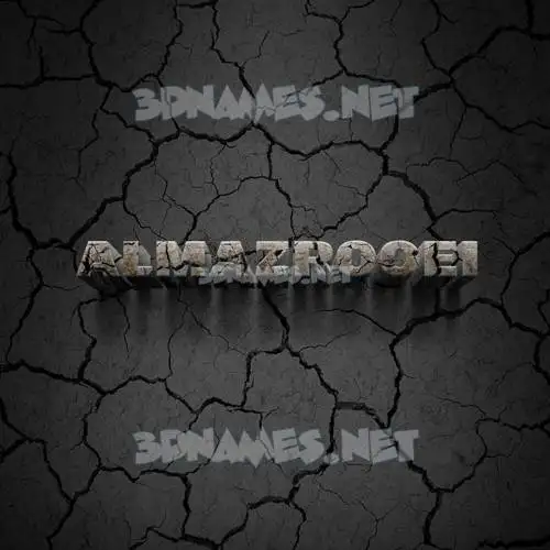almazrooei in Cracked Stone style - 3D name wallpaper