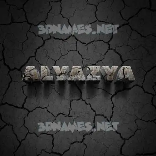 alyazya in Cracked Stone style - 3D name wallpaper alyazya in Cracked Stone style - 3D name wallpaper