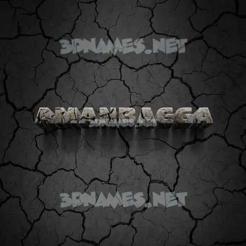 amanbagga in Cracked Stone style - 3D name wallpaper