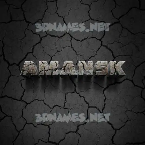 amansk in Cracked Stone style - 3D name wallpaper amansk in Cracked Stone style - 3D name wallpaper