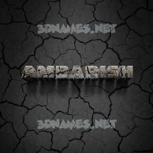 ambarish in Cracked Stone style - 3D name wallpaper