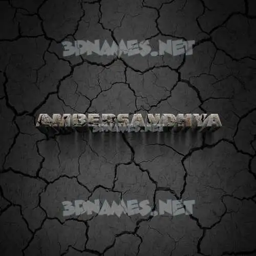 ambersandhya in Cracked Stone style - 3D name wallpaper