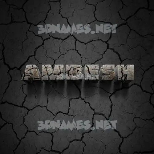 ambesh in Cracked Stone style - 3D name wallpaper
