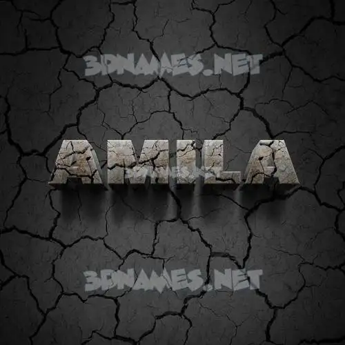 amila in Cracked Stone style - 3D name wallpaper