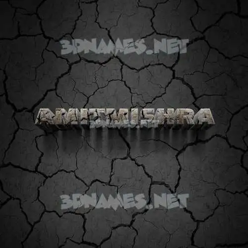 amitmishra in Cracked Stone style - 3D name wallpaper