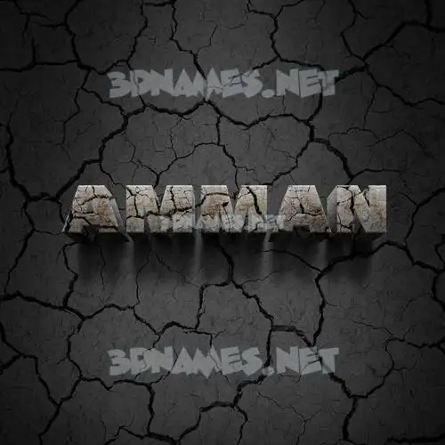 amman in Cracked Stone style - 3D name wallpaper amman in Cracked Stone style - 3D name wallpaper