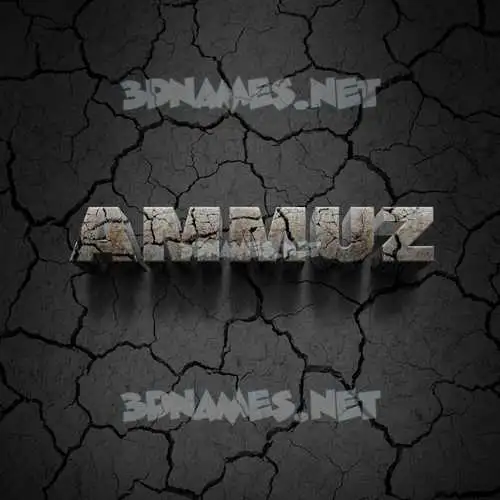 ammuz in Cracked Stone style - 3D name wallpaper