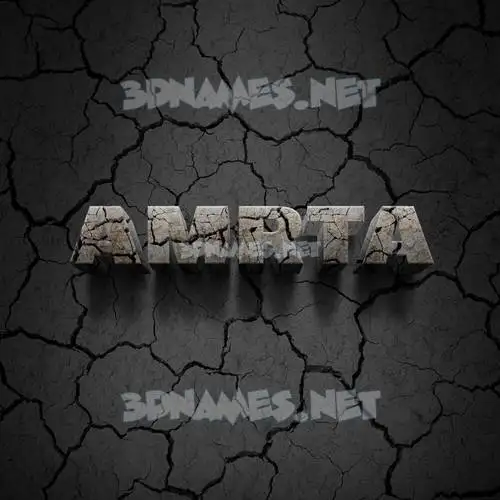 amrta in Cracked Stone style - 3D name wallpaper