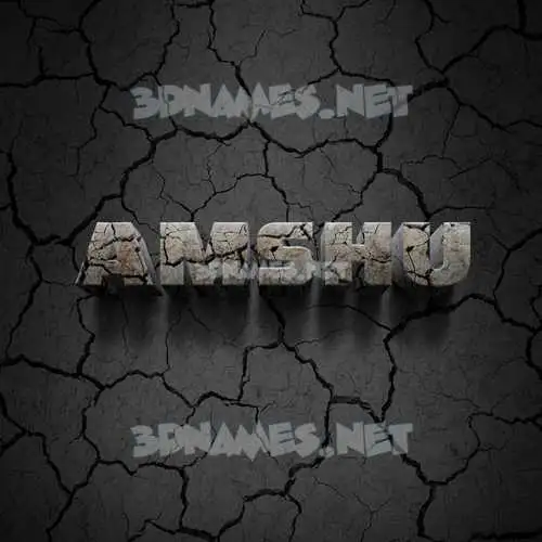 amshu in Cracked Stone style - 3D name wallpaper