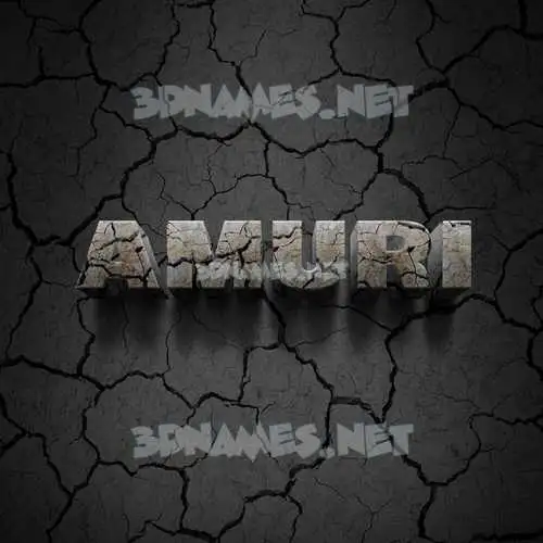 amuri in Cracked Stone style - 3D name wallpaper