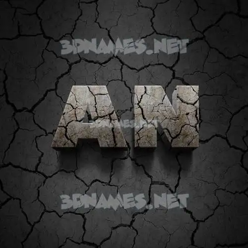 an in Cracked Stone style - 3D name wallpaper an in Cracked Stone style - 3D name wallpaper