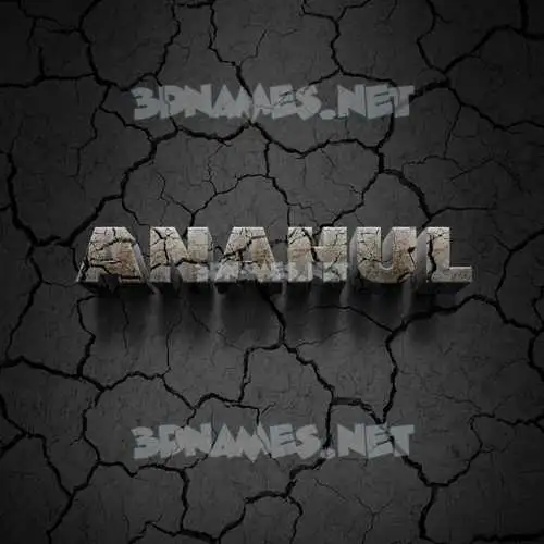 anahul in Cracked Stone style - 3D name wallpaper