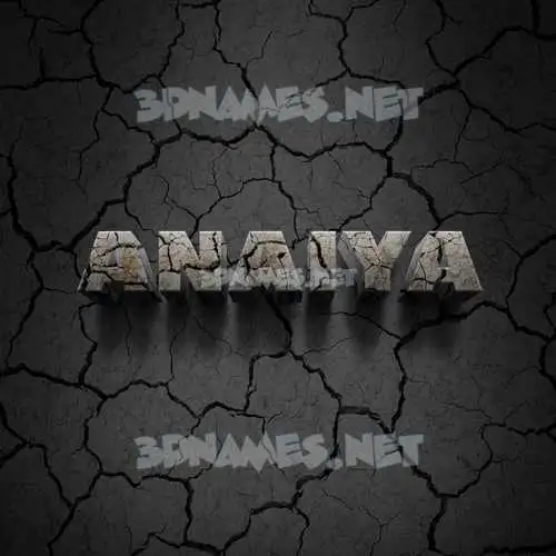 anaiya in Cracked Stone style - 3D name wallpaper
